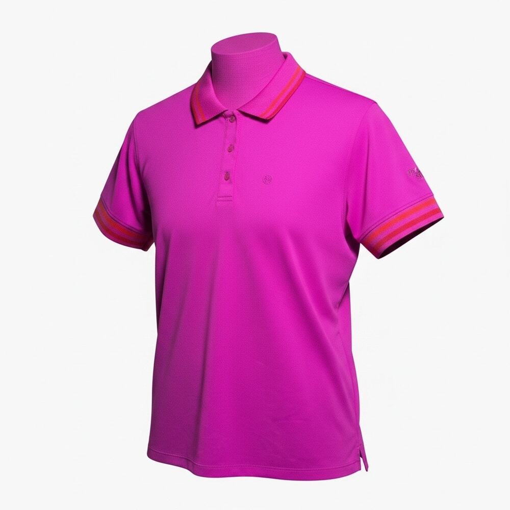 G/FORE Women’s Pink Polo Shirt L Pro Links Sports Golf Top Stretch Preppy